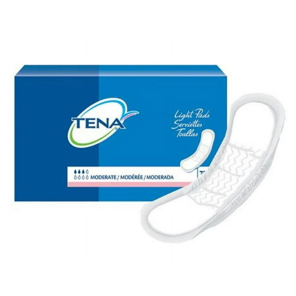 TENA Moderate Incontinence Pad, Unisex, 11 Inch Length, Moderate Absorbency, 72 Count