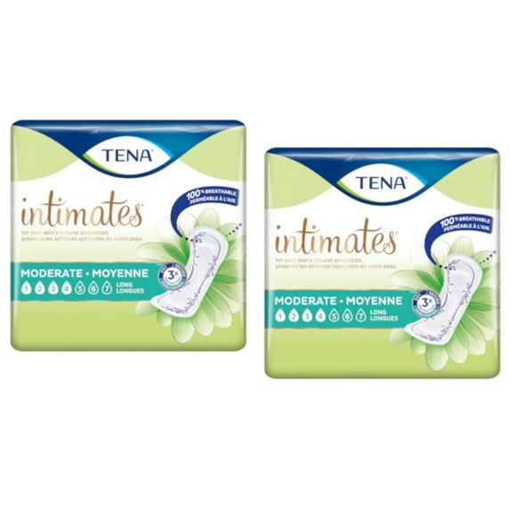 TENA Moderate Long Incontinence Pad, 60 ea (Pack of 2)