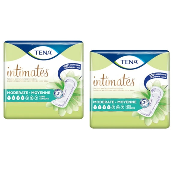 TENA Moderate Long Incontinence Pad, 60 ea (Pack of 2)
