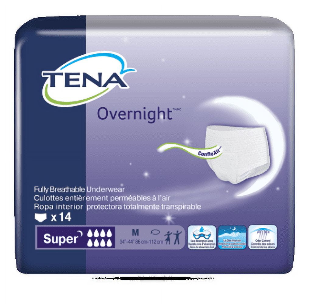 TENA Overnight Super Protective Heavy Absorbency Underwear, 14 Ct 