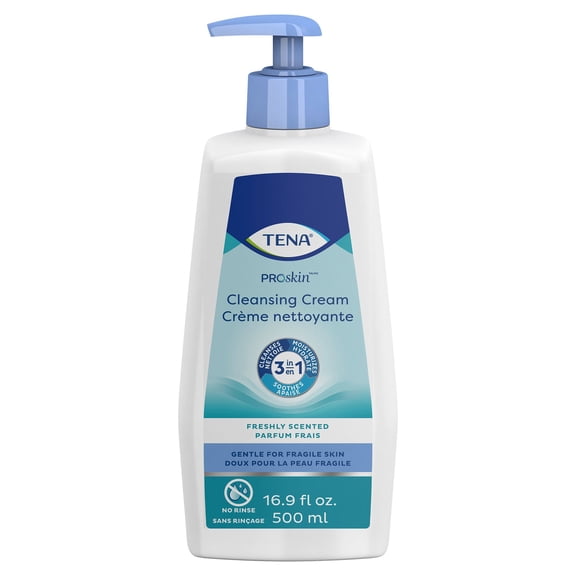 TENA ProSkin Cleansing Cream Cream Rinse-Free Body Wash Tube Mild Scent 16.9 oz. 64430 1 Ct
