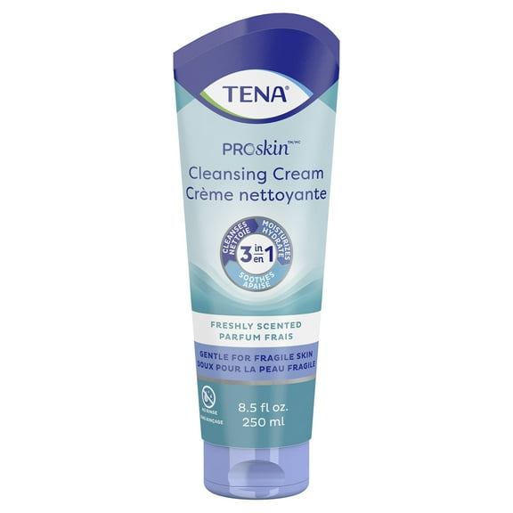 TENA ProSkin Cream Rinse-Free Body Wash Tube Unscented 8.5 oz. 64410 10 Ct