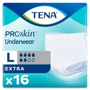 TENA ProSkin Extra Breathable Underwear, Incontinence, Disposable, Large, 64 Ct