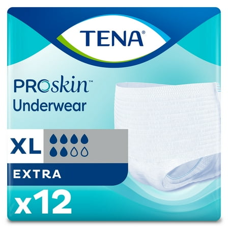 TENA ProSkin Extra Breathable Underwear, Incontinence, Disposable, XL, 48 Ct