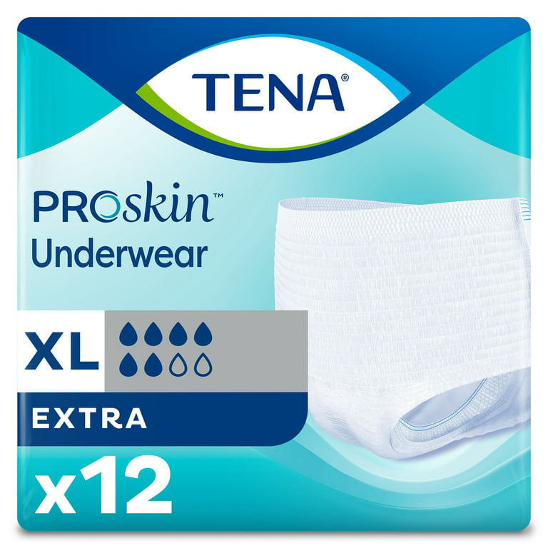 TENA ProSkin Extra Breathable Underwear, Incontinence, Disposable, XL, 48  Ct 