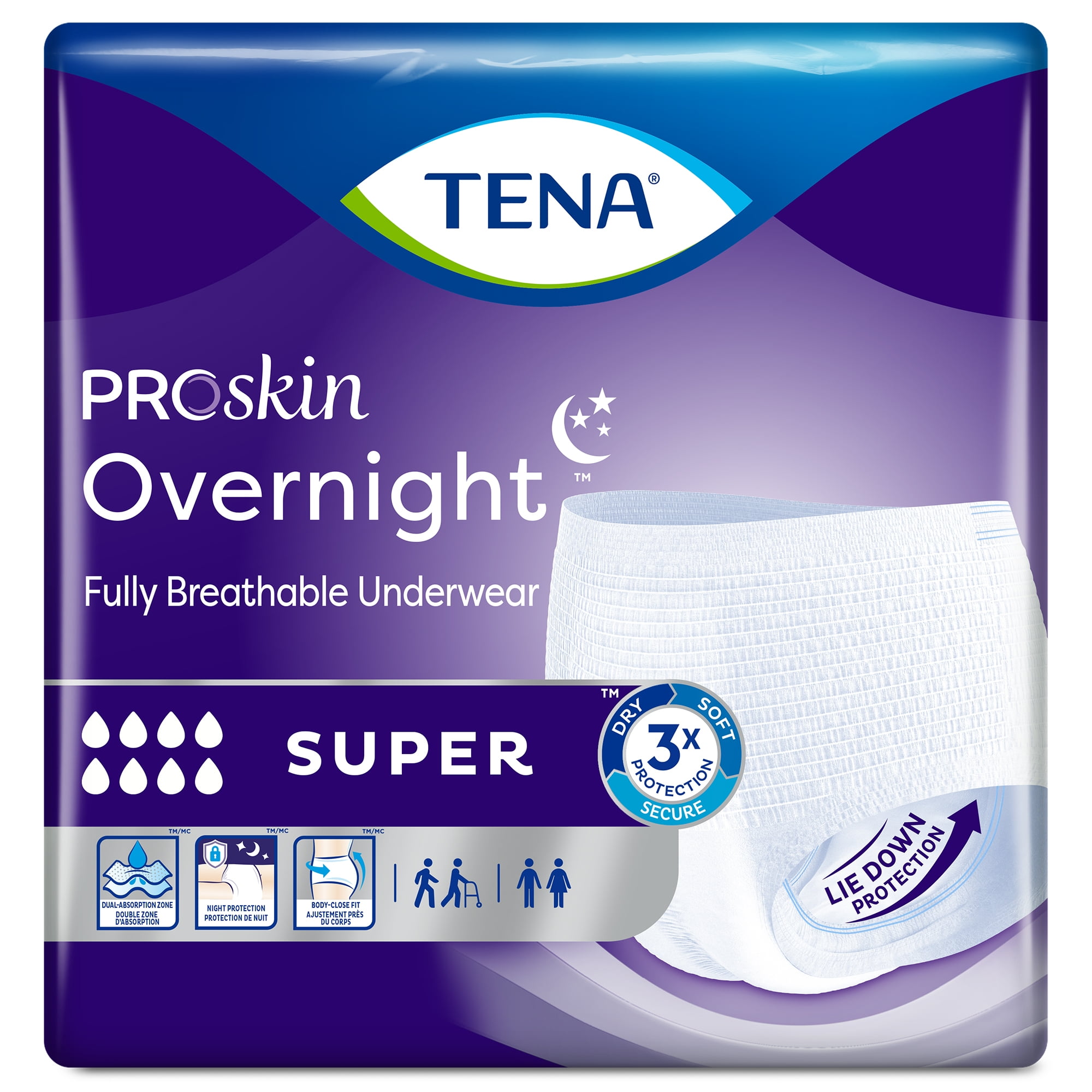 Tena Sensitive Care Overnight Underwear Large