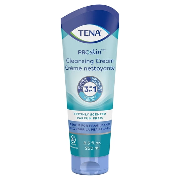 TENA ProSkin Rinse-Free Cleansing Cream, 1 tube 8.5 oz
