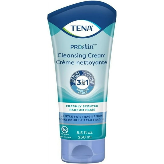TENA ProSkin Rinse-Free Cleansing Cream, 8.5 oz. Tube, Unscented, 1ct