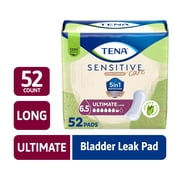 TENA Sensitive Care Extra Coverage Ultimate Incontinence Long Pads, Postpartum, 52ct