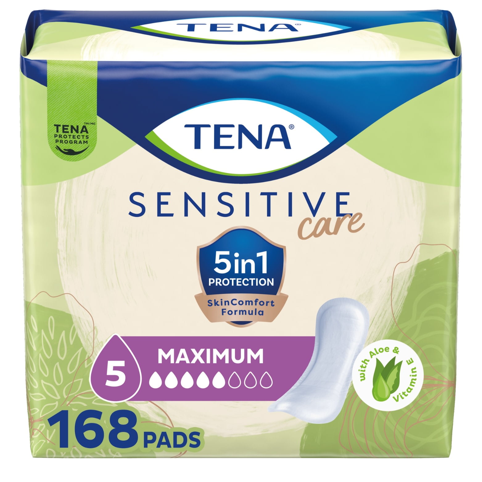 Tena Intimates Maximum Absorbency Incontinence Pad for Women, 168 Count