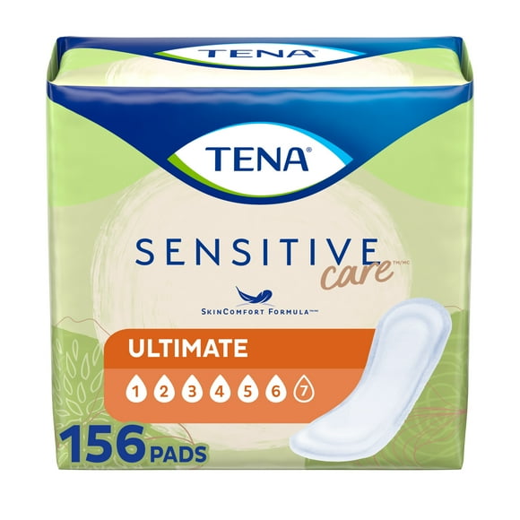 TENA Sensitive Care Ultimate Regular Incontinence Pads, 156ct