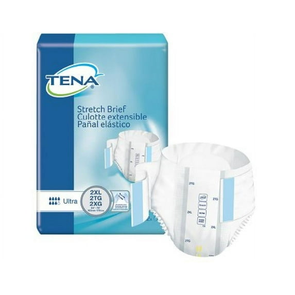 TENA Stretch Ultra Briefs, Heavy Absorbency, 2X-Large, 32 Count