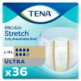 thumbnail image 1 of TENA Stretch Ultra Briefs, Incontinence, Disposable, Absorbent, Large/XL, 36 Count, 2 Packs, 72 Total, 1 of 10