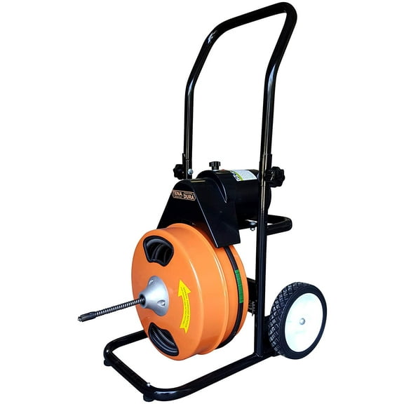 TENADURA Drain Snake Sewer Machine 3/8X75 Electric Drain Cleaner 5 Cutters
