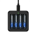 thumbnail image 1 of TENAVOLTS AAA Rechargeable Lithium/Li-ion Batteries, Pre-charged, includes USB Charger (4 Pack), 1 of 6