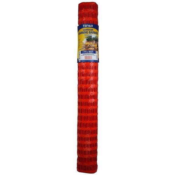 Tenax Guardian Warning Barrier Fence - Polyethylene, Safety Barrier - 80 Rolls, 4-ft x100-ft, Orange