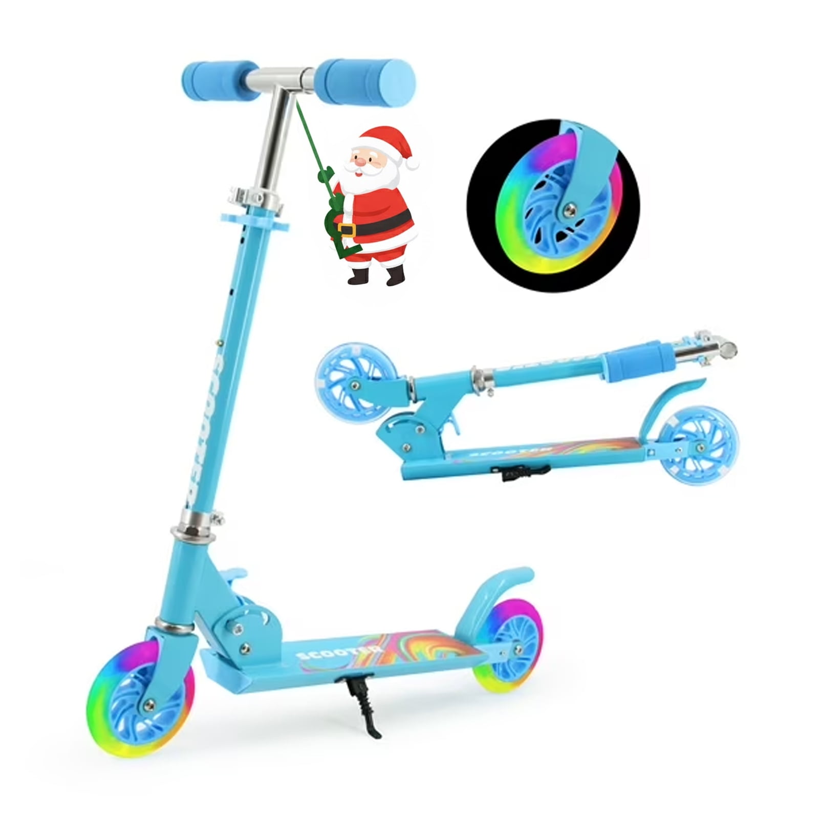 TENBOOM Kids Scooter, Blue Unisex Adjustable Handlebar Kick