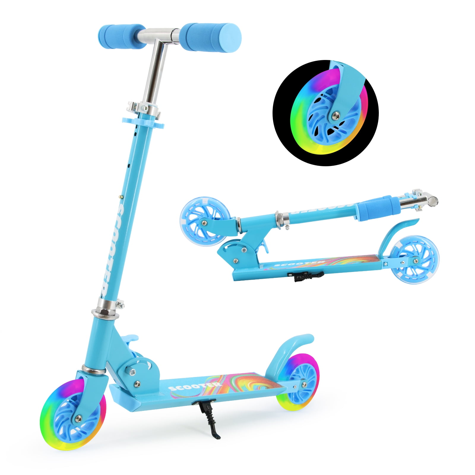 Kidsページ TENBOOM Kids Scooter, Blue Unisex Adjustable Handlebar Kick