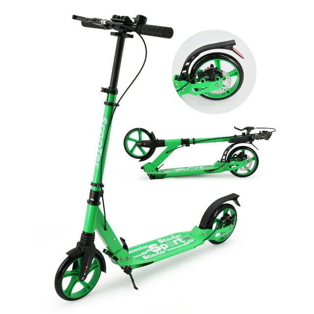 TENBOOM Scooters for Adults Kids Teenagers with Discbrake Handbrake, Dual Suspension City