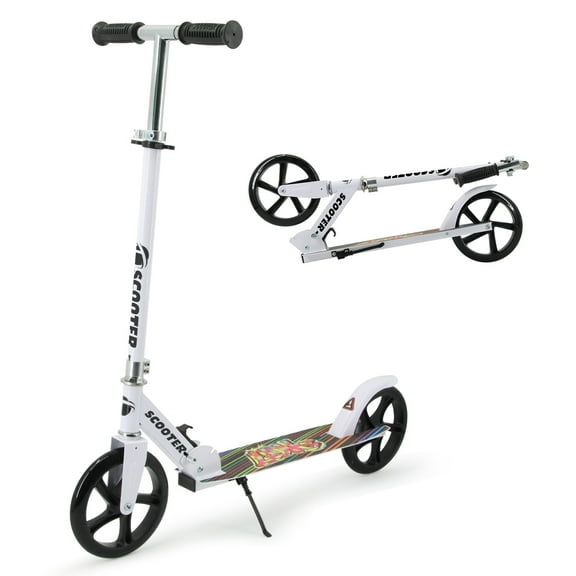 TENBOOM Kick Scooter for Ages 6+,Kid,Teens & Adults. Max Load 240 LBS. 8IN Big Wheels for Kids, Teen and Adults, 3 Adjustable Levels