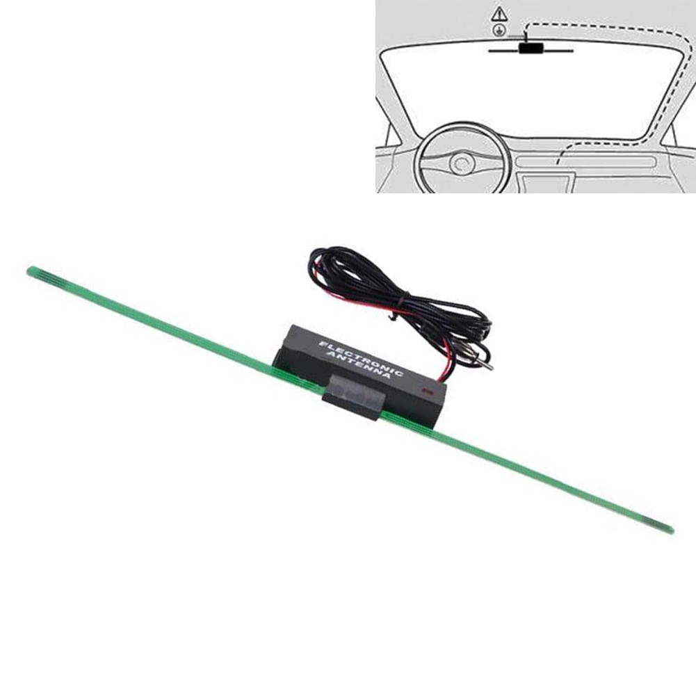 TENCE Car Antenna Windshield Electric Radio 12V FM/AM Aerial Universal