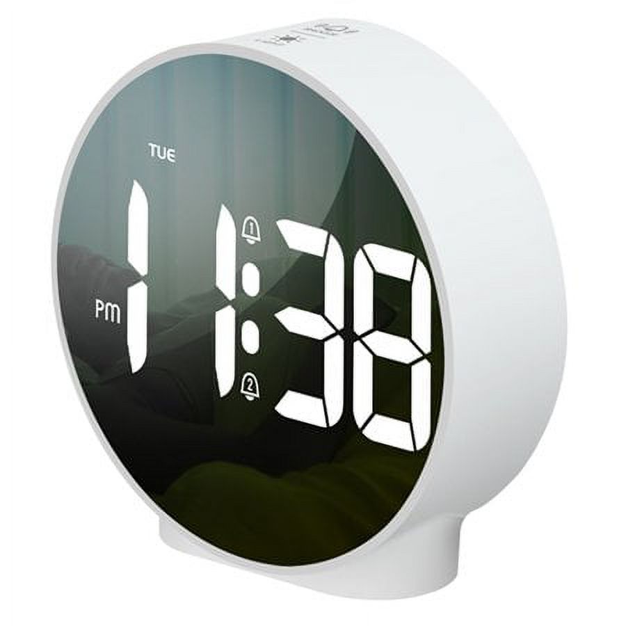 TENCE Digital Alarm Clock for Bedrooms LED Clock with 3 Levels of