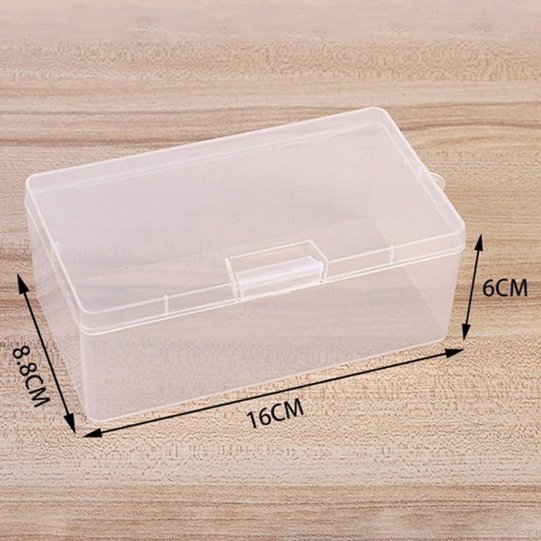 TENCE Transparent Plastic Cosmetics Hardware Parts Storage Box Holder Case  Container 