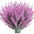 thumbnail image 1 of TENCHY Artificial Lavender Fake Flowers, 6 Bundles White Lifelike Faux Foliage Plants Shrubs for Wedding Bouquets, Outside Hanging Planter, Farmhouse Indoor Outdoor Patio Home Decor, 1 of 5
