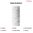 thumbnail image 1 of TENGA 3D Module Sculpted Reusable Male Masturbator/Stroker w/Case & Drying Stand, 1 of 4