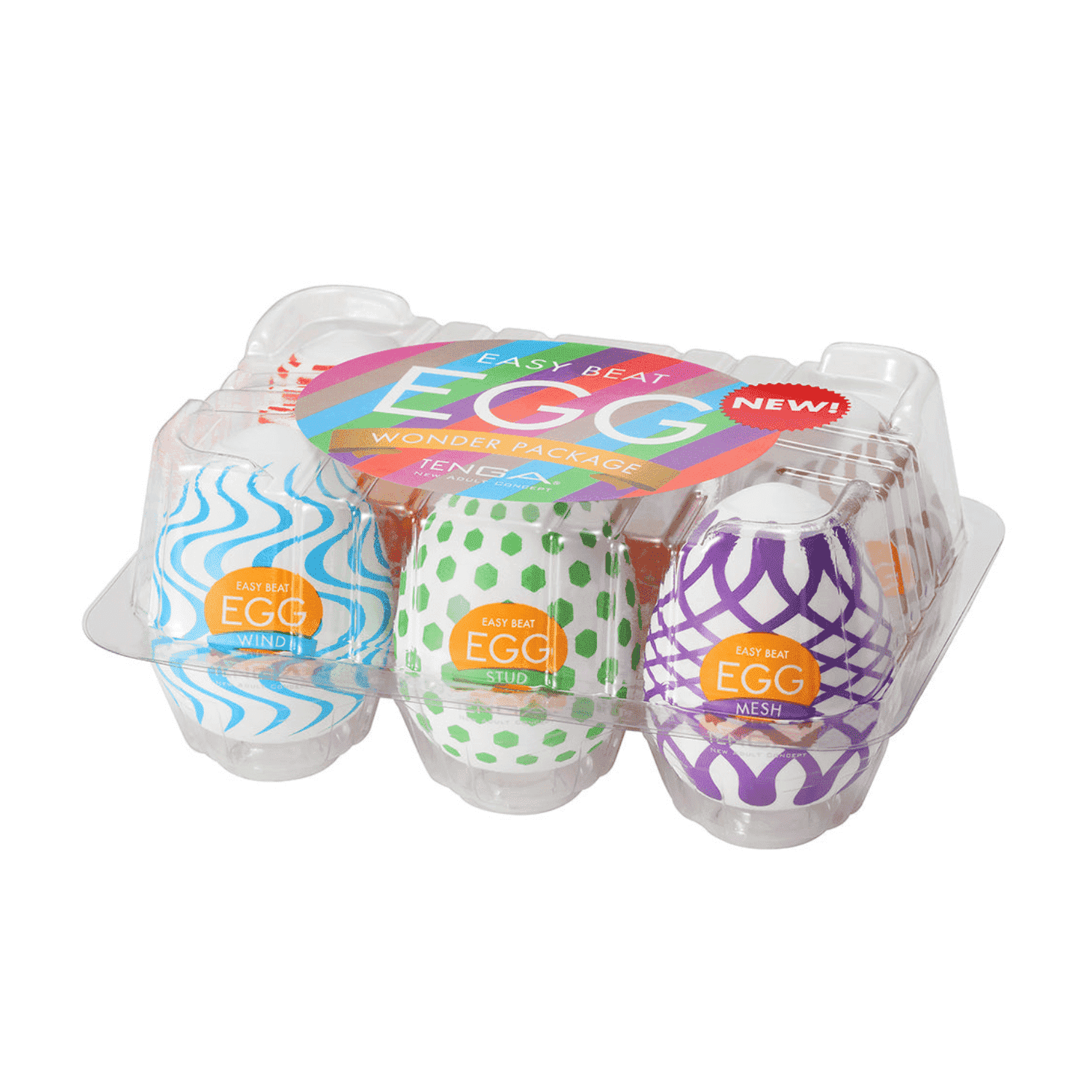 TENGA EGG Wonder Variety Pack 6 Pcs. Palm Size Ultra Stretchy Stroker for Masturbation and Foreplay