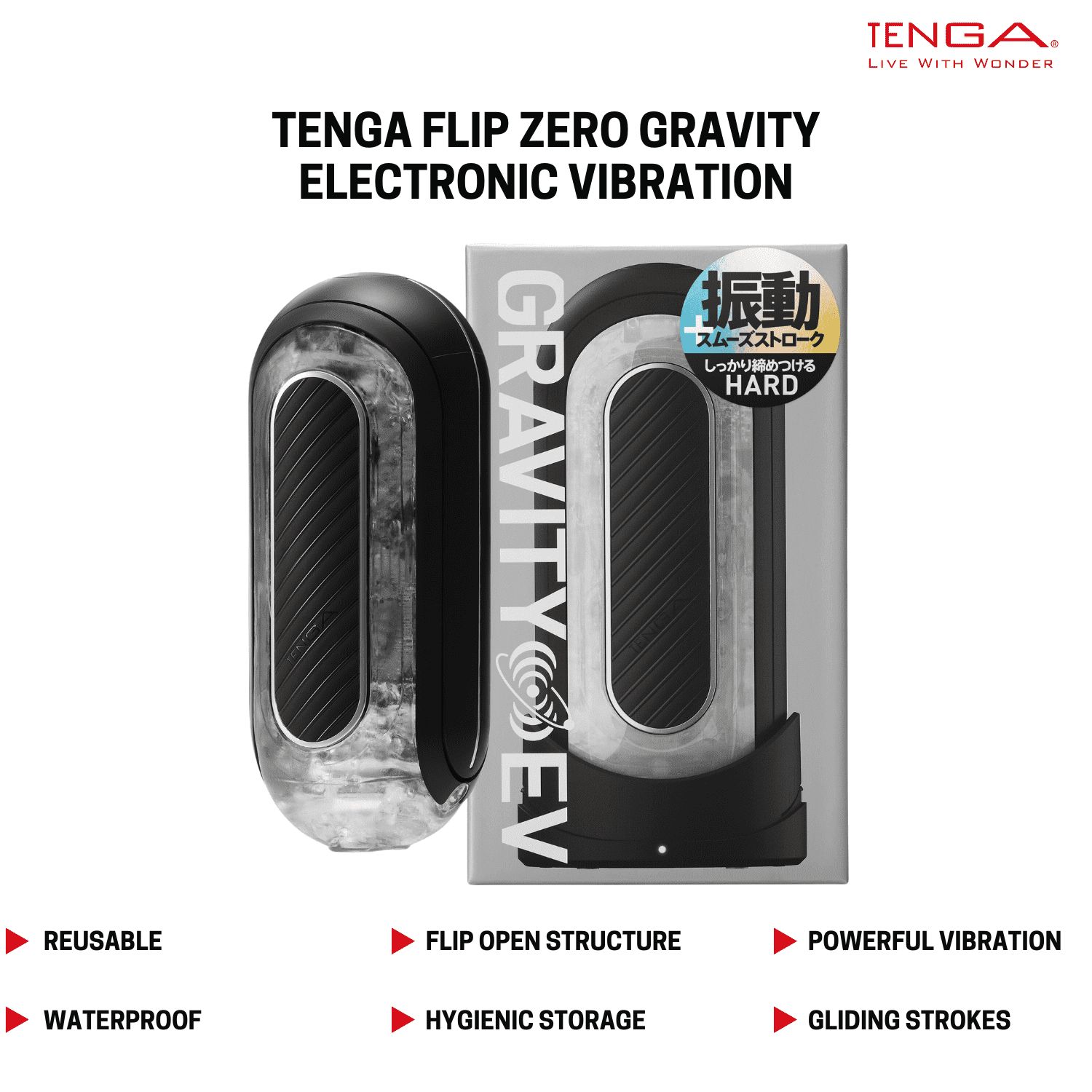 TENGA FLIP ZERO GRAVITY Black Electronic Vibration Strong Edition Male  Stroker/Masturbator - Walmart.com