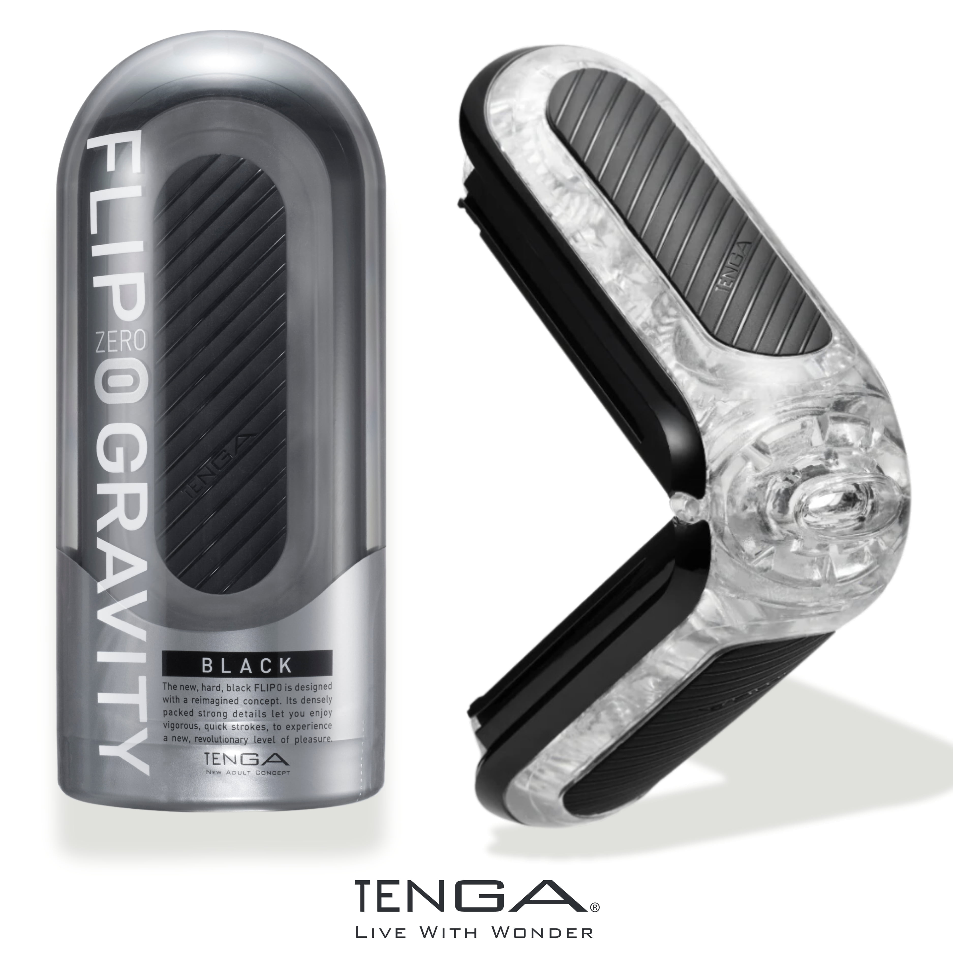 TENGA FLIP ZERO GRAVITY Black Strong Luxurious Flip Open
