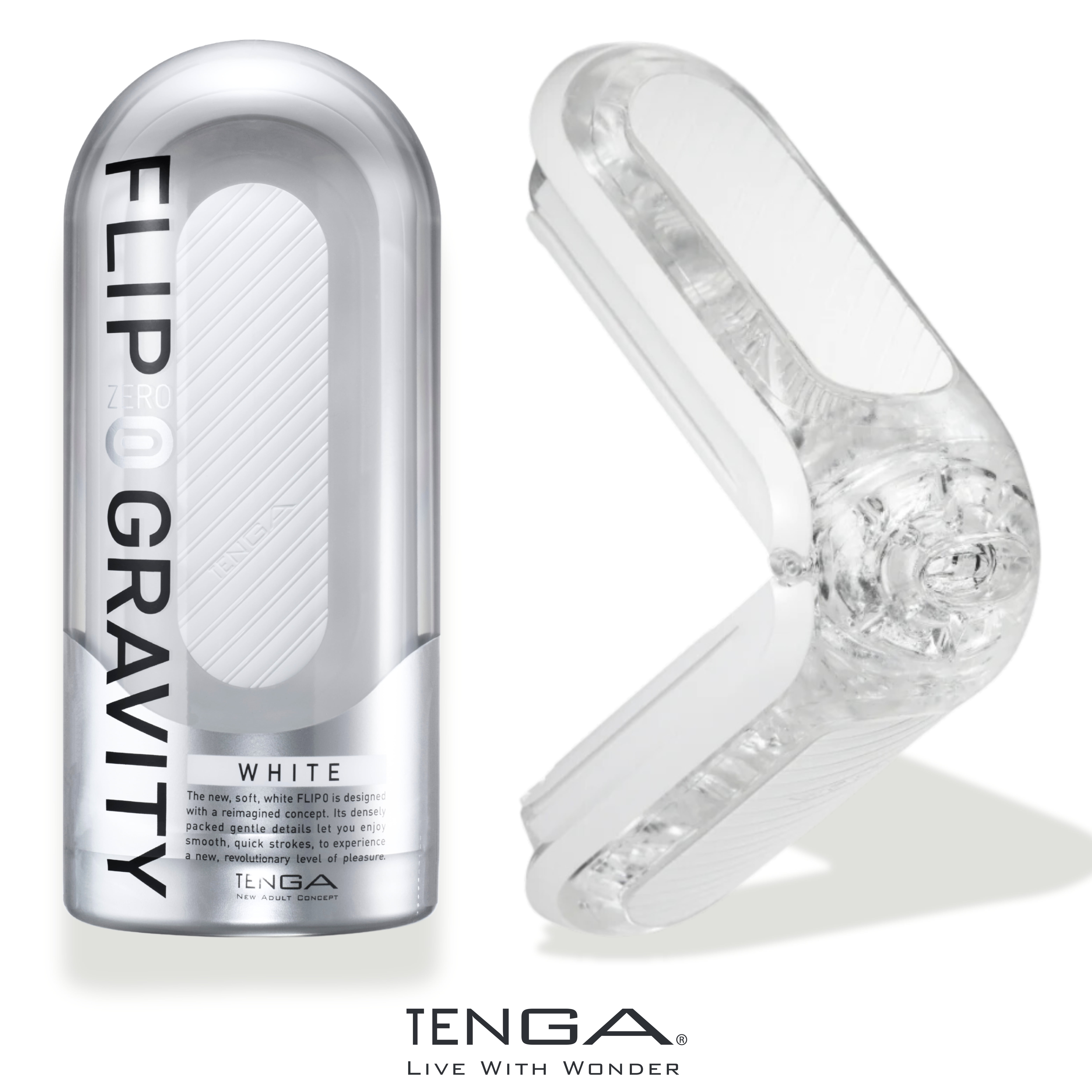 TENGA TENGA FLIP ZERO GRAVITY White Gentle Luxurious Flip Open