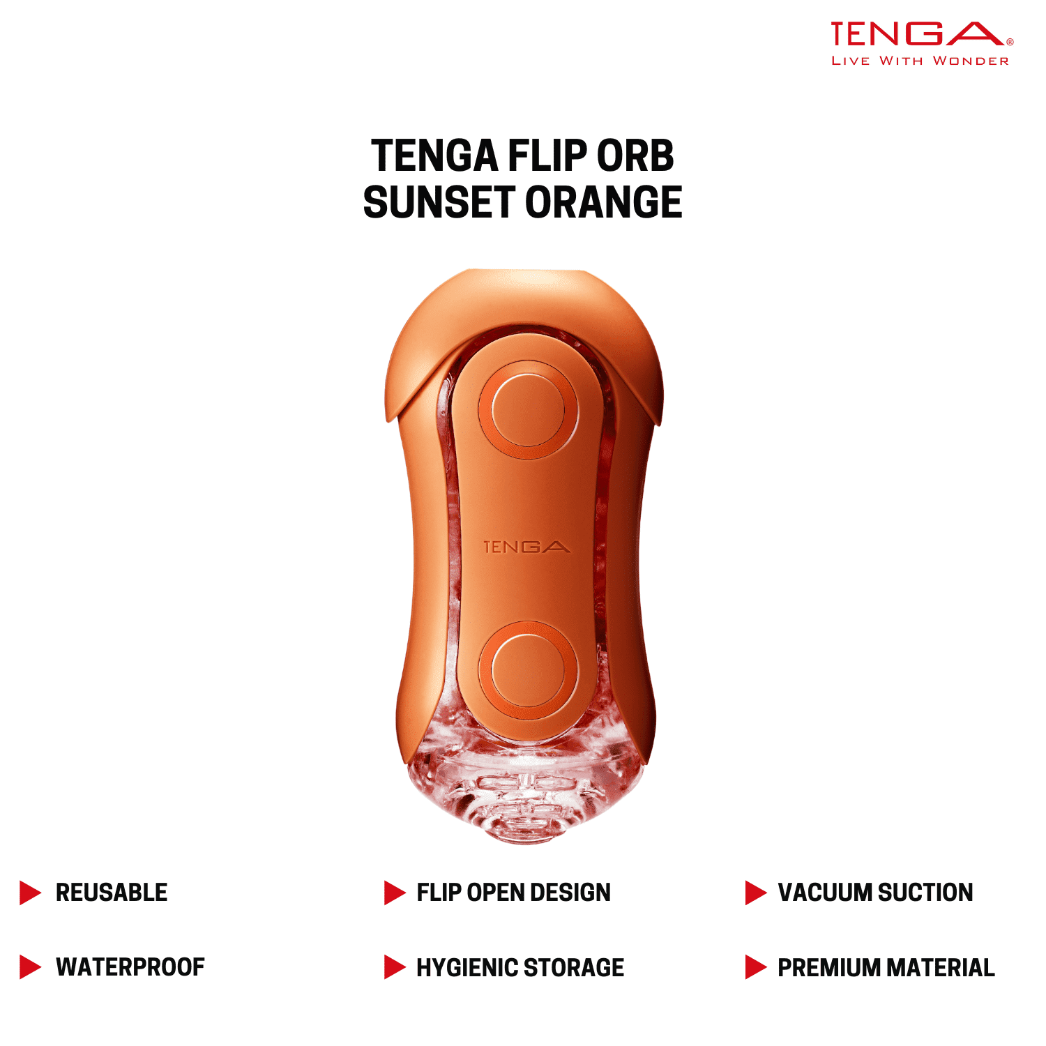 TENGA Flip Orb Sunset Orange Pastaio Edition Reusable Male