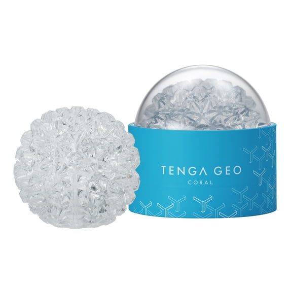 TENGA GEO Coral Reusable Male Stroker – Soft Stretchable Sleeve, Washable, Cluster Texture