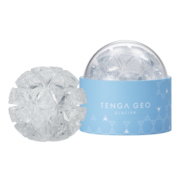 TENGA GEO Glacier Reusable Male Stroker – Soft Stretchable Sleeve, Washable, Block Texture