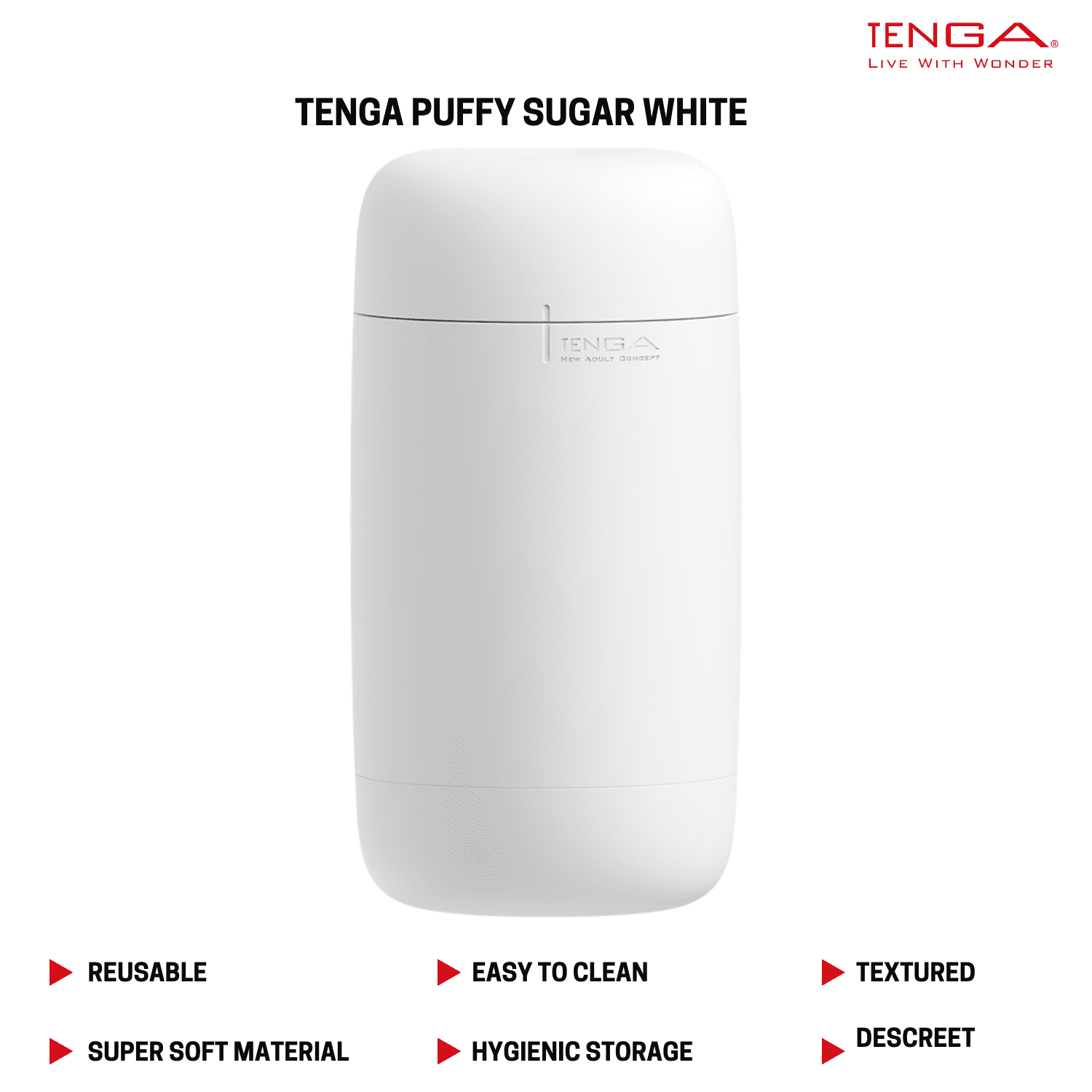 TENGA-PUFFY-Sugar-White-
