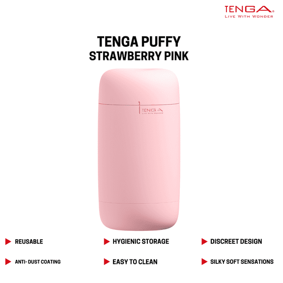 TENGA Puffy Stawberry Pink Reusable Male Masturbator
