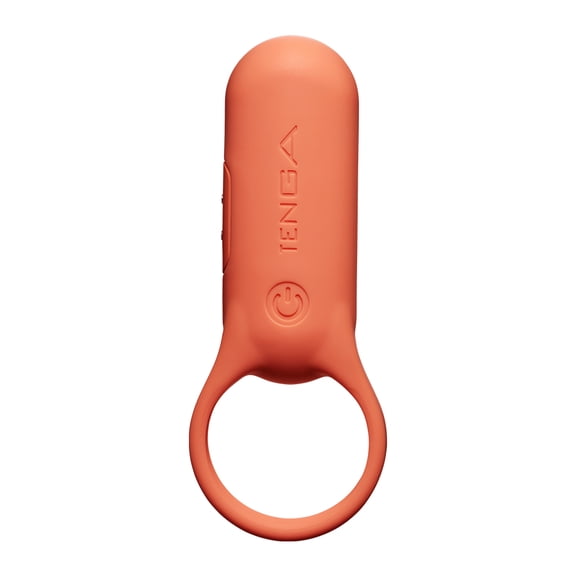 TENGA paiRING Vibrating Ring for Couples & Partners, 8 Vibration Modes, Waterproof, Whisper Quiet Vibrator, Coral
