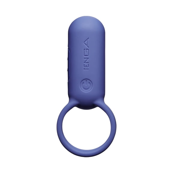 TENGA paiRING Vibrating Ring for Couples & Partners, 8 Vibration Modes, Waterproof, Whisper Quiet Vibrator, Indigo
