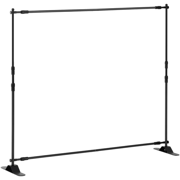 TENGDA 10x8Ft Adjustable Step And Repeat Backdrop Banner Stand Telescopic Aluminum Frame With Carry Bag For Trade Show Photo Booth Wedding