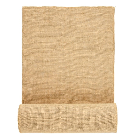 TENGDA 14in x30ft 50x50 High Density Natural Burlap Fabric Roll Biodegradable Jute Cloth for Wedding Decor DIY Craft Gardening and Plant Winter Tree Wrapping