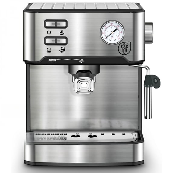 TENGDA 20 Bar Professional Espresso Machine with Milk Frother Single & Double Shot ESE Pod Compatible Pressure Display Removable Water Tank for Cappuccino Latte & Macchiato – Home Barista Edition