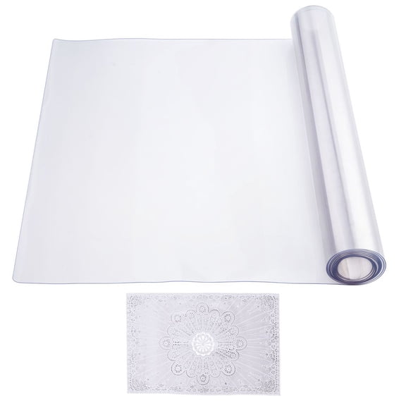 TENGDA 42x96 Inch 1.5mm Thick Clear Table Cover Waterproof Rectangle Desk Protector Mat for Dining Table Dresser Nightstand Office Furniture