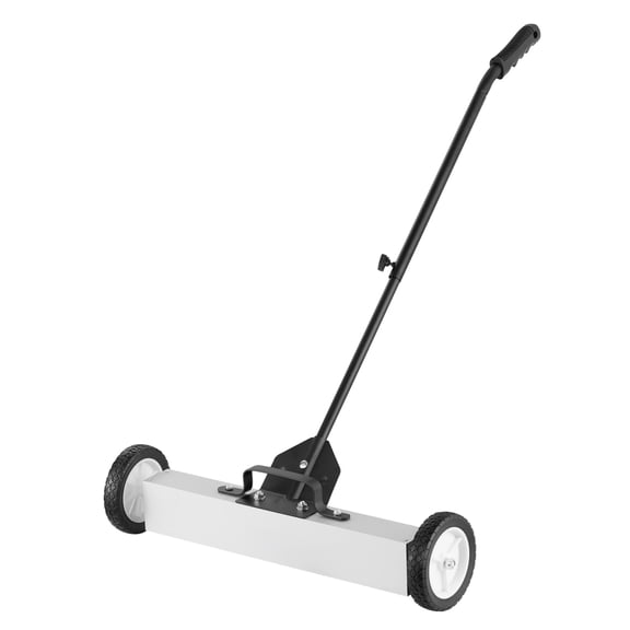 TENGDA 50Lbs Rolling Magnetic Sweeper with Wheels 24-Inch Push-Type Magnetic Pick Up Sweeper Telescoping Handle (30.3-44.5in) for Workshop Garage Yard Cleanup