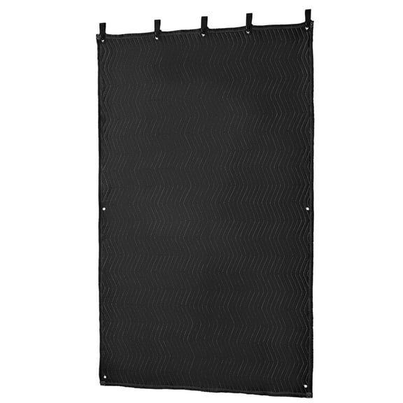 TENGDA 80x48 Inch Black Sound Dampening Blanket With Metal Grommets Soundproof Light Block Curtain For Studio Window Door Home Theater