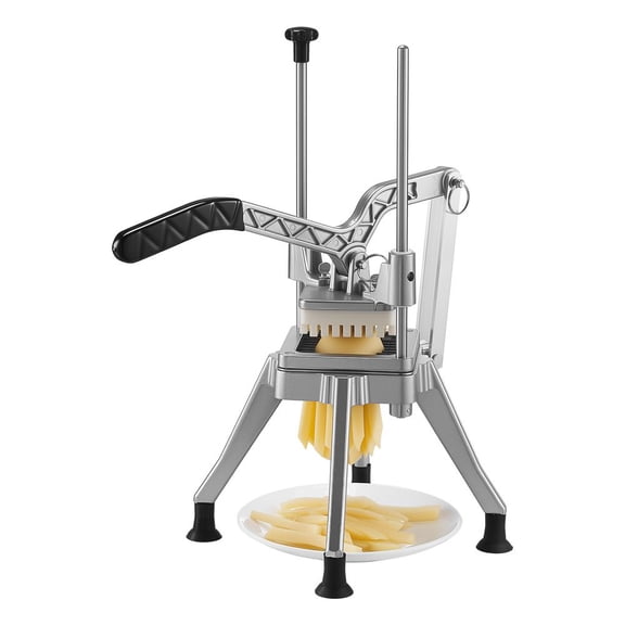 TENGDA Commercial French Fry Cutter with 1/4 Inch Stainless Steel Blade Vertical Lever Action Potato Chopper Heavy Duty Vegetable Dicer and Fruit Slicer for Restaurants and Home Kitchens