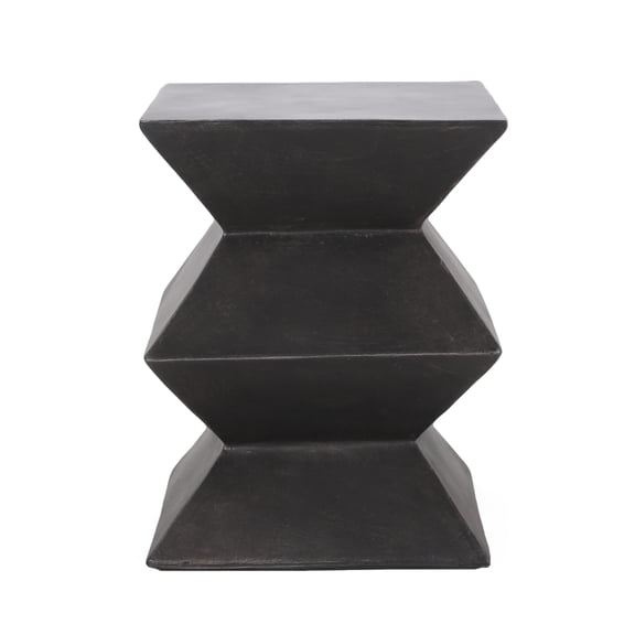 TENGDA Copper Finish Outdoor End Table Lightweight Magnesium Oxide Patio Side Table No Assembly Needed