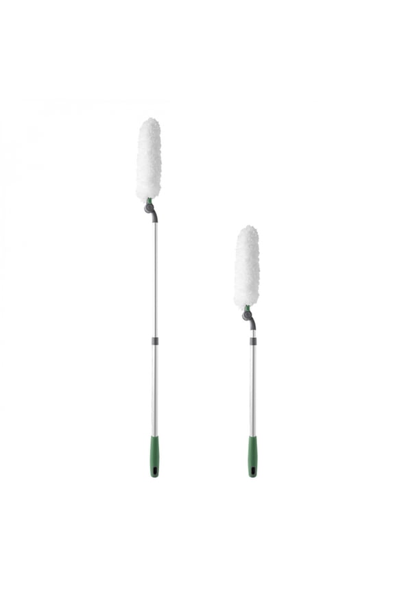 Extendable Long Handle Duster Bendable Telescopic Cleaning Tool with Multiple Heads Reusable Washable Duster for Home Ceiling Car and Furniture Cleaning