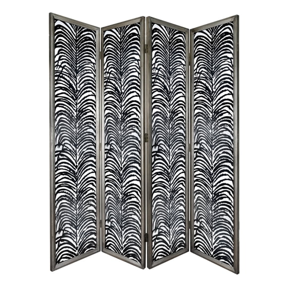 TENGDA Four-Panel Freestanding Decorative Room Partition for Indoor Space Separation